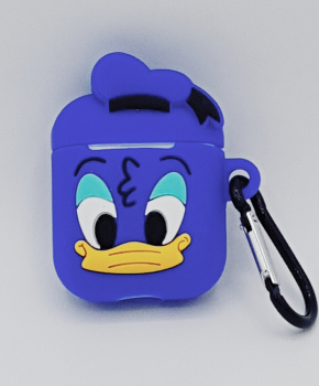 Cartoon Silicone Case voor Apple Airpods - love me duck - met karabijn