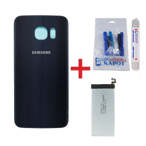 Voor Samsung Galaxy S6 achterkant + batterij - blauw