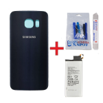 Voor Samsung Galaxy S6 Edge achterkant + batterij - blauw