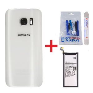 Voor Samsung Galaxy S7 Edge achterkant + batterij - wit