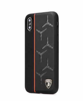 Lamborghini AVENTADOR D12 back case iPhone Xs Max - zwart