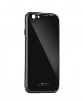 back cover met gekleurd achterglas voor iphone 5 / 5S / SE - zwart