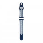 Sport strap compatible met Apple Watch 42/44mm / C020 / navy - wit
