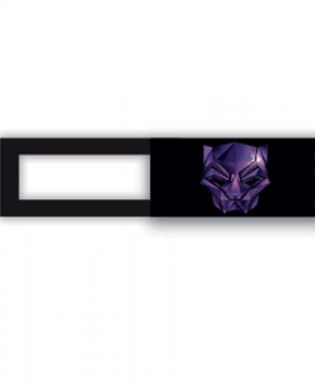 Webcam cover / schuifje  - licentie™ - Black Panther 01 - zwart
