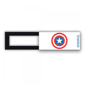 Webcam cover / schuifje  - licentie™ - Captain America 01 -wit