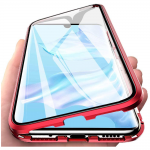 Magnetische aluminium case volledig glas – iPhone 11 Pro Max 6.5" - rood