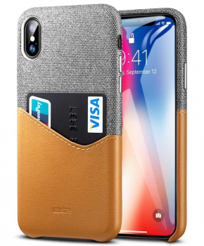 ESR Metro case voor Iphone XS Max - bruin/grijs