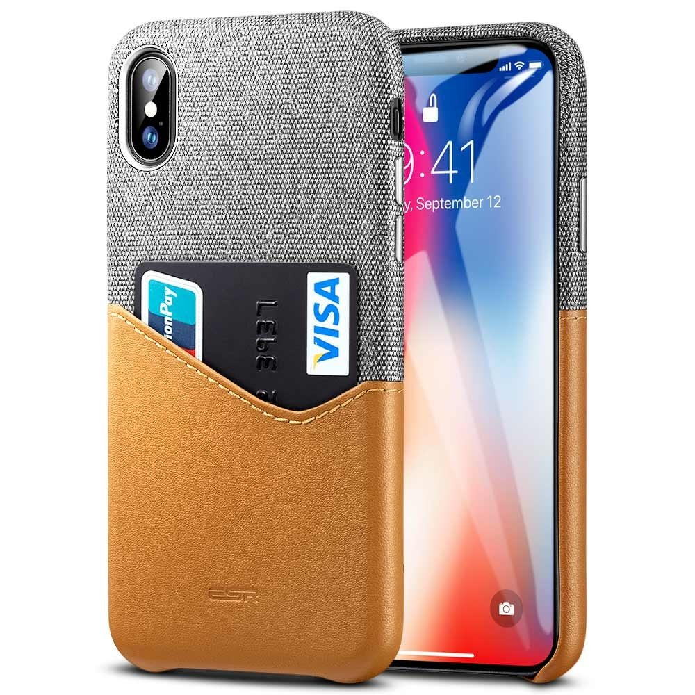 ESR Metro case voor Iphone XS Max - bruin/grijs