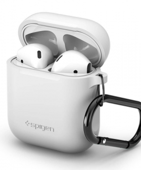 Spigen - Witte Silicone Case hoesje voor Apple AirPods