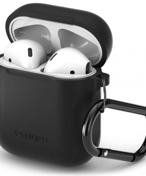 Spigen - Zwarte Silicone Case hoesje voor Apple AirPods