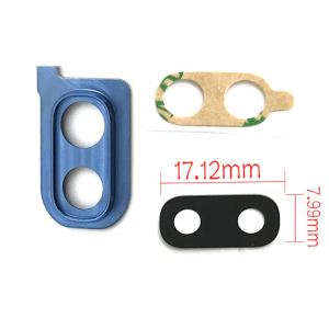 Achter camera lens glaasje met tape voor de Samsung Galaxy S10 - zwart