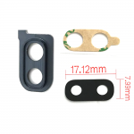 Achter camera cover met lens glas voor de Samsung Galaxy A40 - zwart