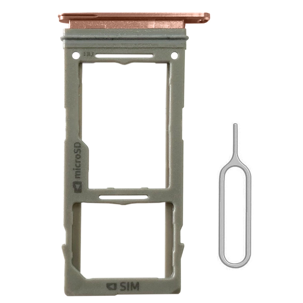 Single SIM + SD houder voor de Samsung Galaxy S10/S10 Plus - roze