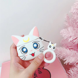Cartoon Silicone Case voor Apple Airpods Pro - White luna cat