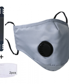 NK95 ffp2 gezichtsmasker  PM2.5 met ademfilter - herbruikbaar - grijs