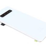Voor Samsung Galaxy S10 Plus achterkant - batterij cover - wit