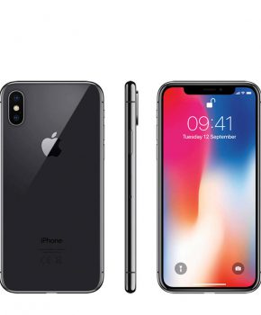 Refurbished iPhone X 64GB Space gray  - als nieuw + speck hoesje