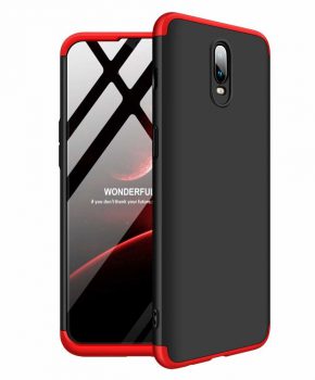 360 graden full body hoesje voor OnePlus 6T - zwart / rood