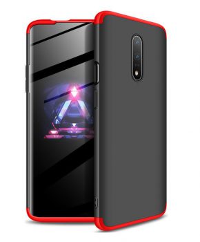 360 graden full body case voor de OnePlus 7 - zwart / rood