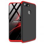 360 graden full body case voor de Oppo AX7 - zwart / rood