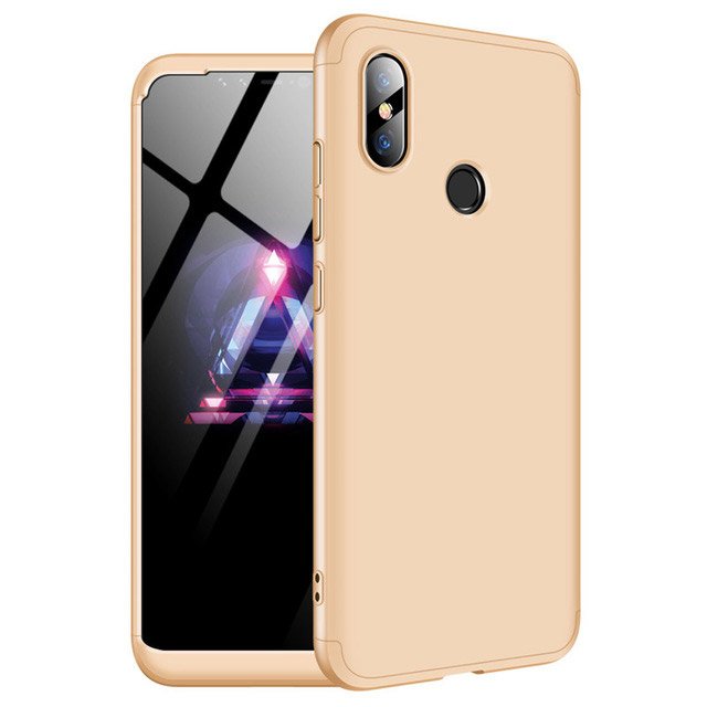 360 graden full body hoesje voor Xiaomi Mi 8 SE - goud