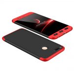 360 full body hoesje voor Xiaomi Mi A1 / Mi 5X - zwart / rood