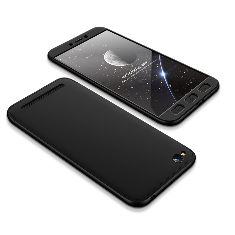 360 full body beschermend hoesje voor Xiaomi Redmi 5A - zwart