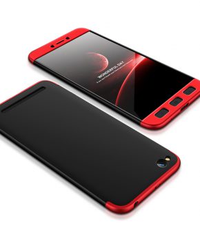 360 full body beschermend hoesje voor Xiaomi Redmi 5A – zwart / rood
