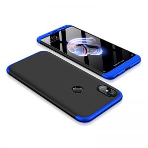 hoesje voor Xiaomi Redmi 5 Plus / Note 5 (dual cam) - zwart / blauw