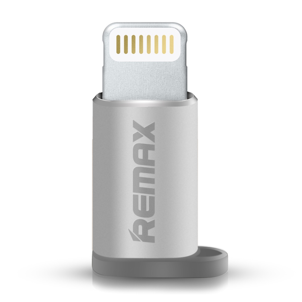 Micro USB female naar Lightning adapter - Remax - zilver