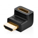 HDMI Male naar Female Adapter Hoek Omhoog - zwart