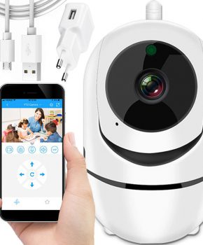 Wifi IP nanny camera met tweeweg intercom - wit