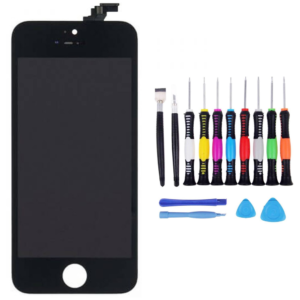 Voor iPhone 5s Scherm zwart -  met 16-delig professionele reparatiekit