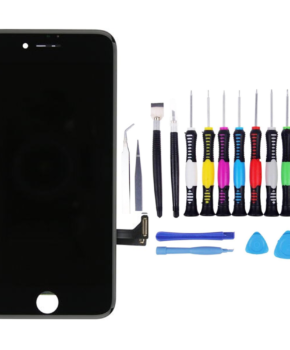 Voor iPhone 7 Plus LCD Scherm zwart - met 16-delig professionele reparatiekit
