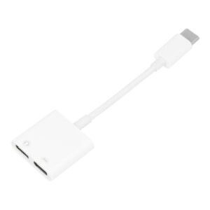 Adapter HF/audio + opladen Type C naar Type C wit BOX
