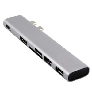 6 in 1 adapter voor macbook | Type-C | HDMI | micro-SD | SD | 2 x USB 3.0