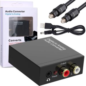 Digitaal naar Analoog audioconverter toslink met audio jack ingang