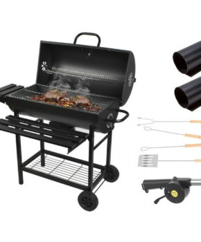 Kaminer Houtskool Barbecue Incl. 6-Delig BBQ Accessoires Set