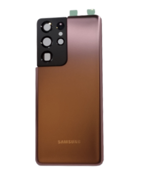 Voor Samsung Galaxy S21 Ultra (SM-G998B) achterkant - bruin