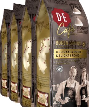 Douwe Egberts D.E Café Delicaat Rond Koffiebonen - Intensiteit 5/9 - 4 x 500 gram