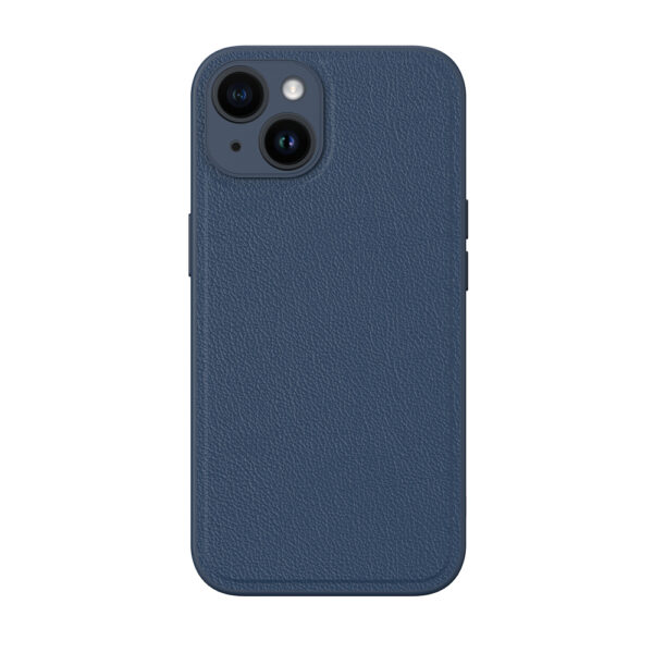 iPhone 14 Plus Premium Lederen Hardcase Donkerblauw