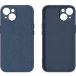 iPhone 14 Plus Premium Lederen Hardcase Donkerblauw - Afbeelding 3