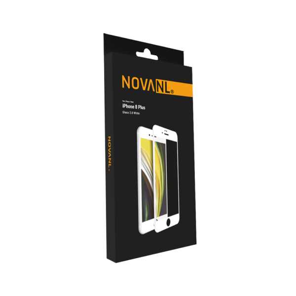 Premium Edge to Edge Screenprotector iPhone 8 Plus - Wit