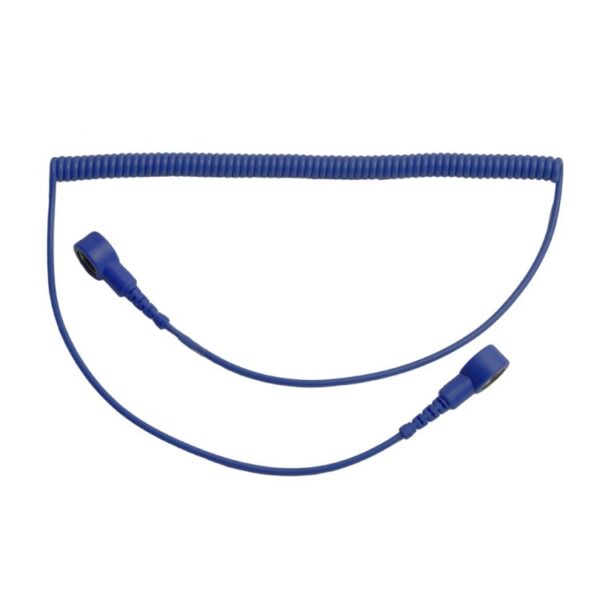 Premium ESD Spiraalslang Donkerblauw 1.8m - 10mm Snap Connectoren