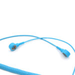 Premium ESD Spiraalkabel Blauw - 1,8m met 10mm Snaps - Afbeelding 3