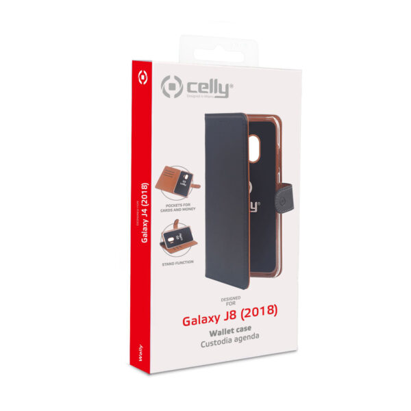Samsung Galaxy J8 (SM-J810) Premium Bookcase Hoesje - Zwart