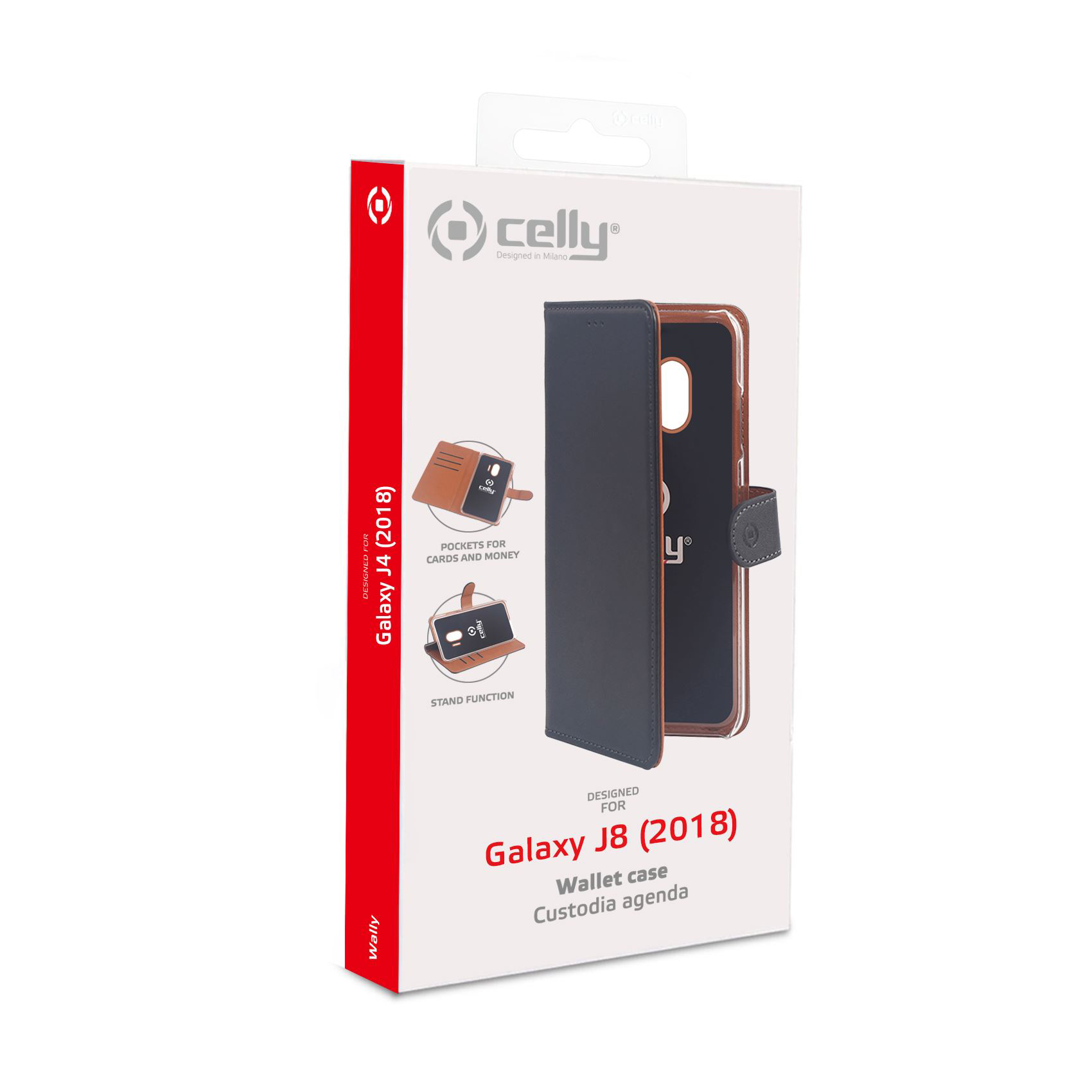 6912680016B_7138794300-2.jpg Samsung Galaxy J8 (SM-J810) Premium Bookcase Hoesje - Zwart - Afbeelding 1