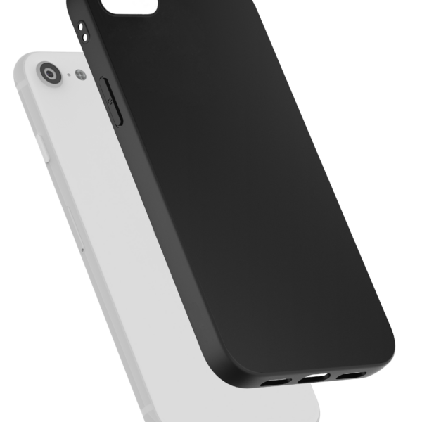 Premium TPU Softcase iPhone 8/7/SE - Midnight Black Bescherming