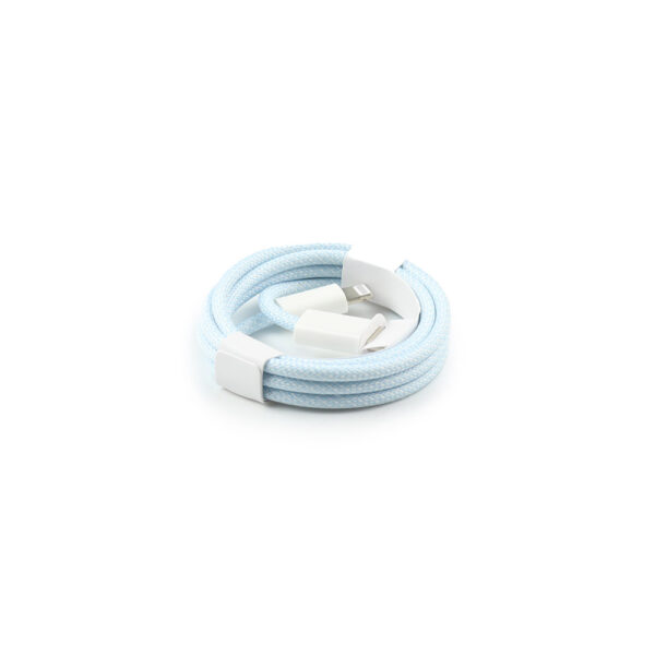 Premium USB-C naar Lightning Kabel - Gevlochten Design Blauw