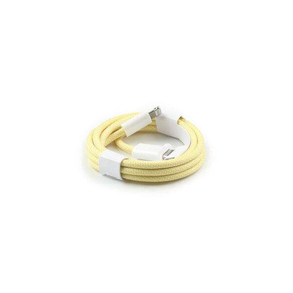 Premium USB-C naar Lightning Kabel Gevlochten Geel